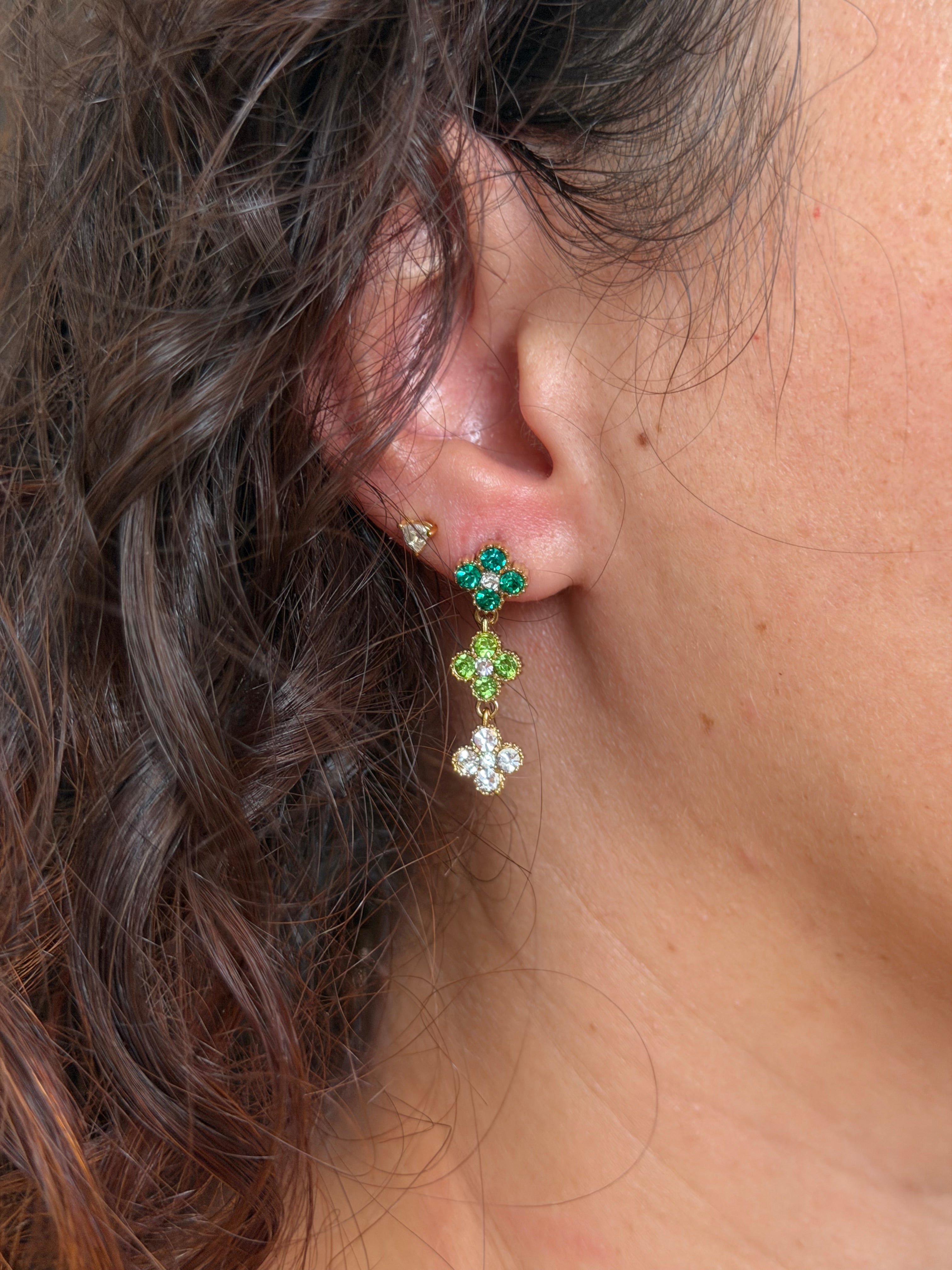 Boucles d’oreilles trèfle élégant