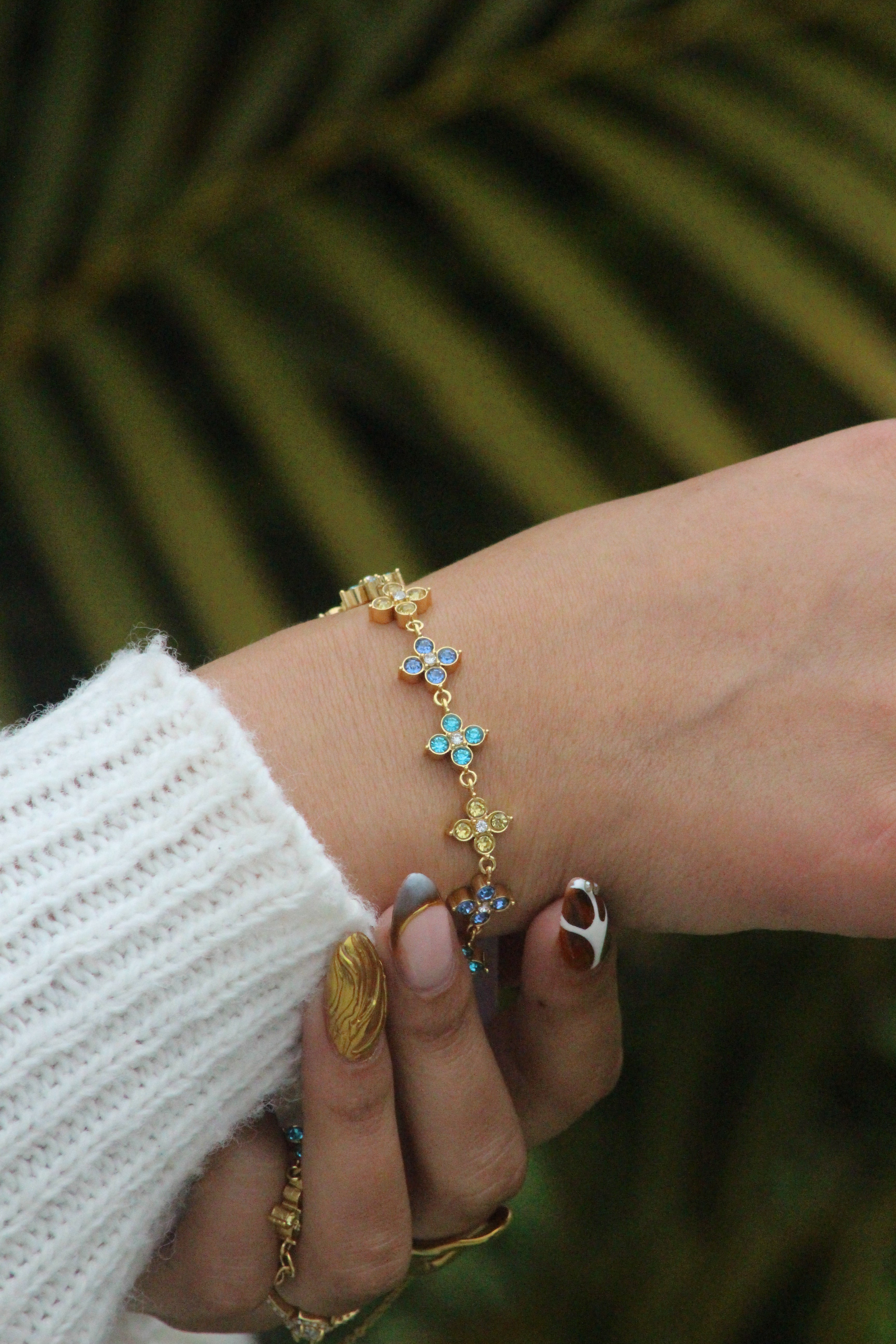 Bracelet fleur élégant