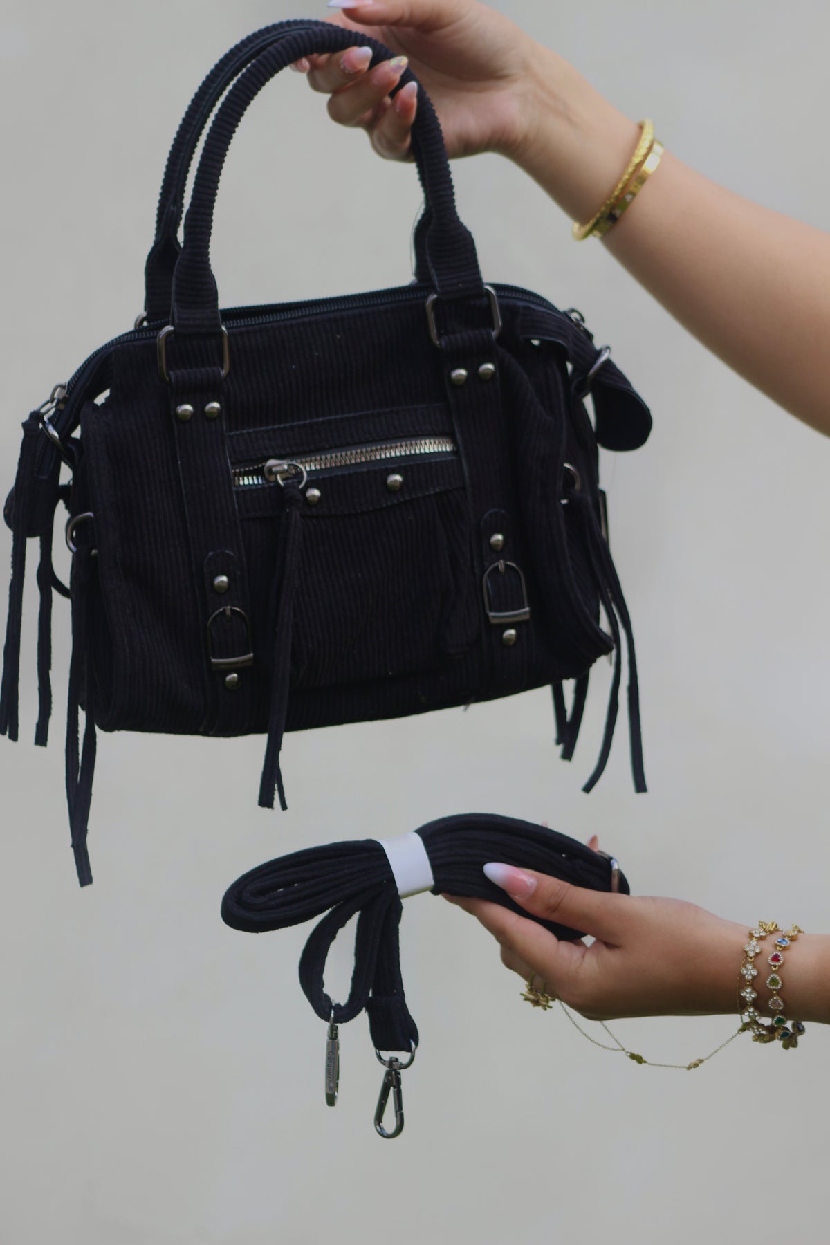 Sac velours noir