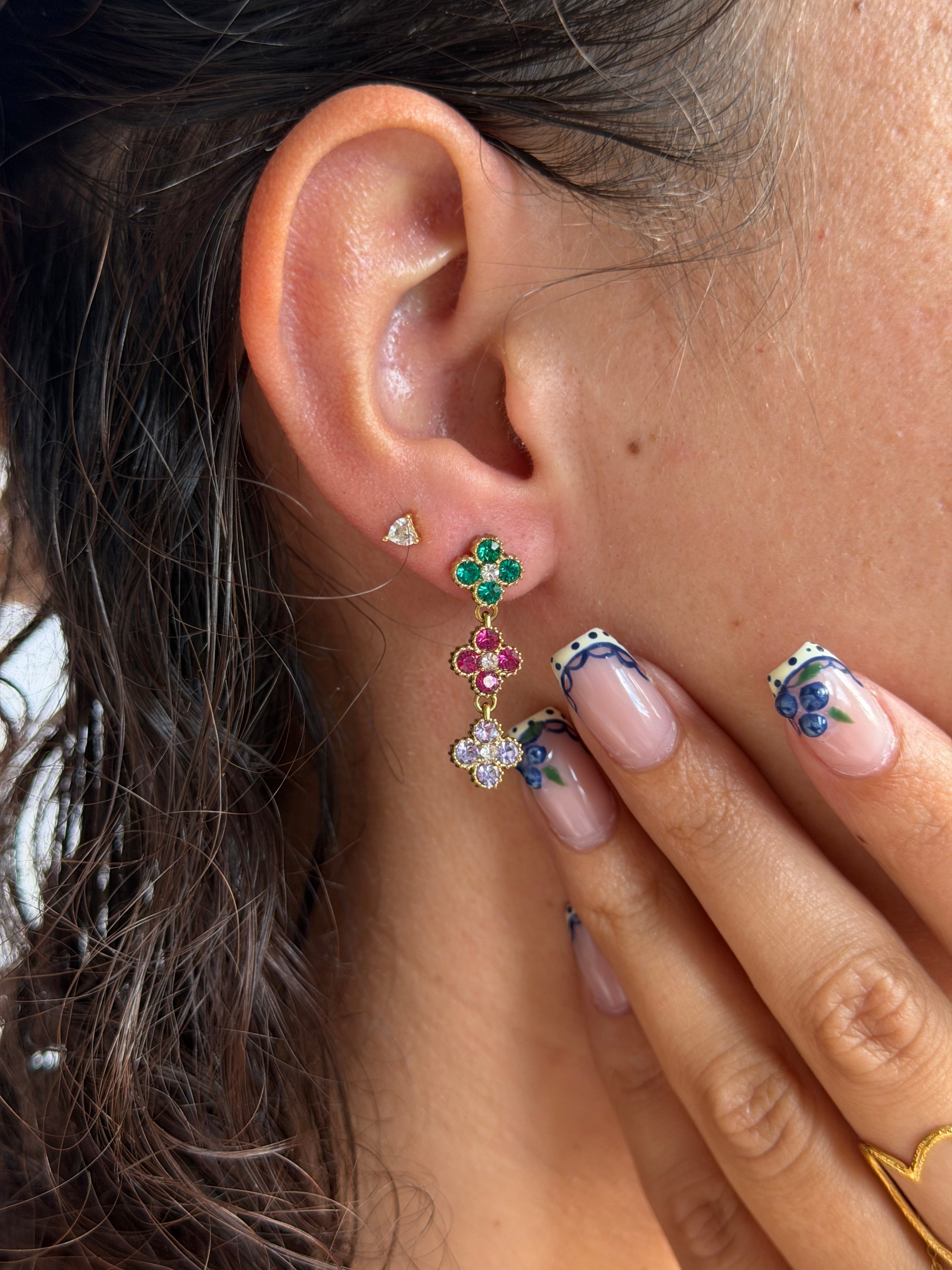 Boucles d’oreilles trèfle élégant