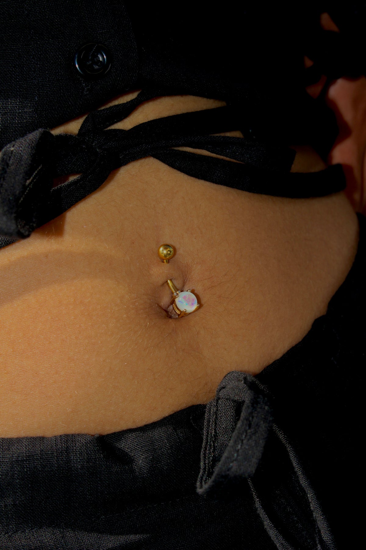 Piercing nombril mi strass