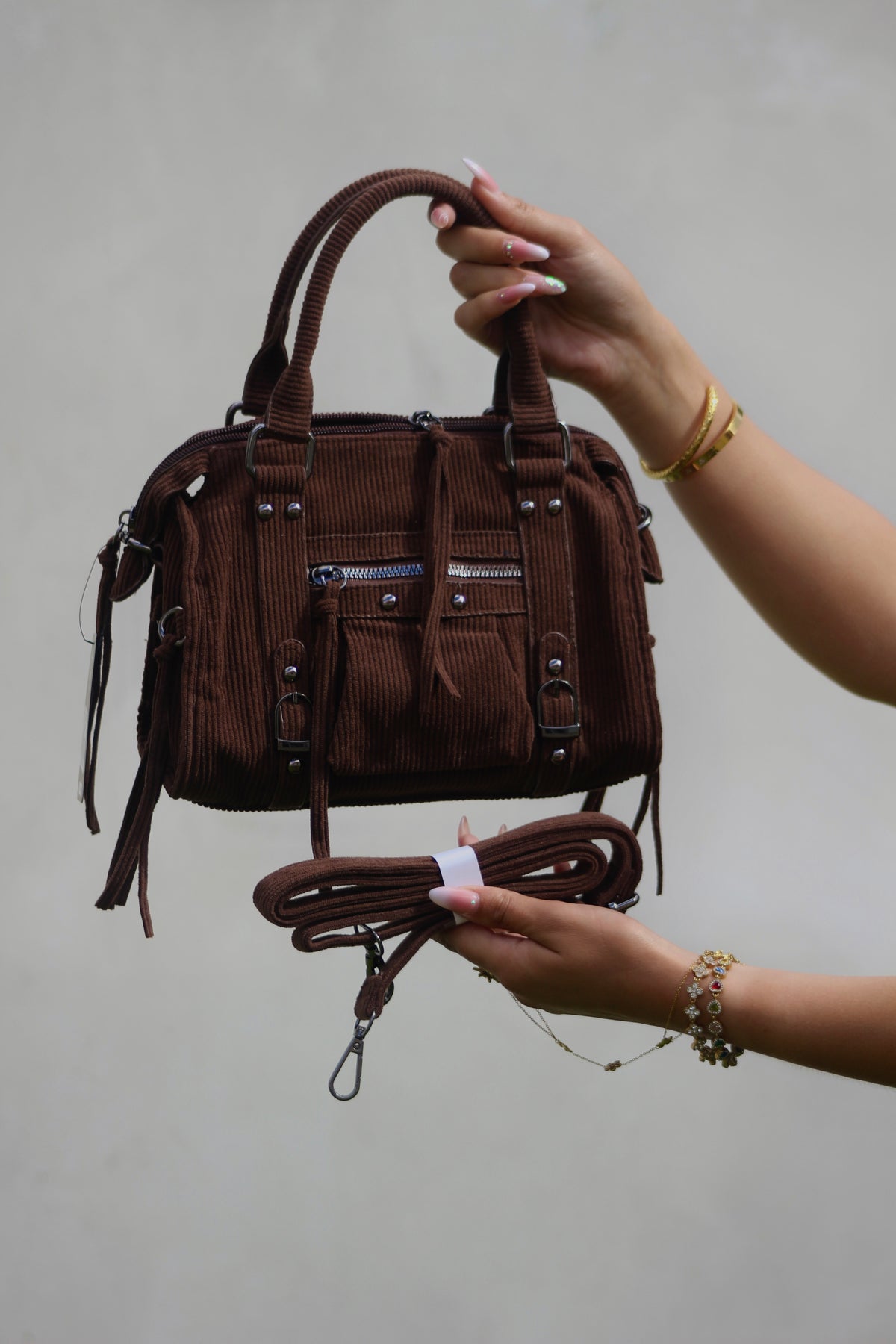 Sac velours café