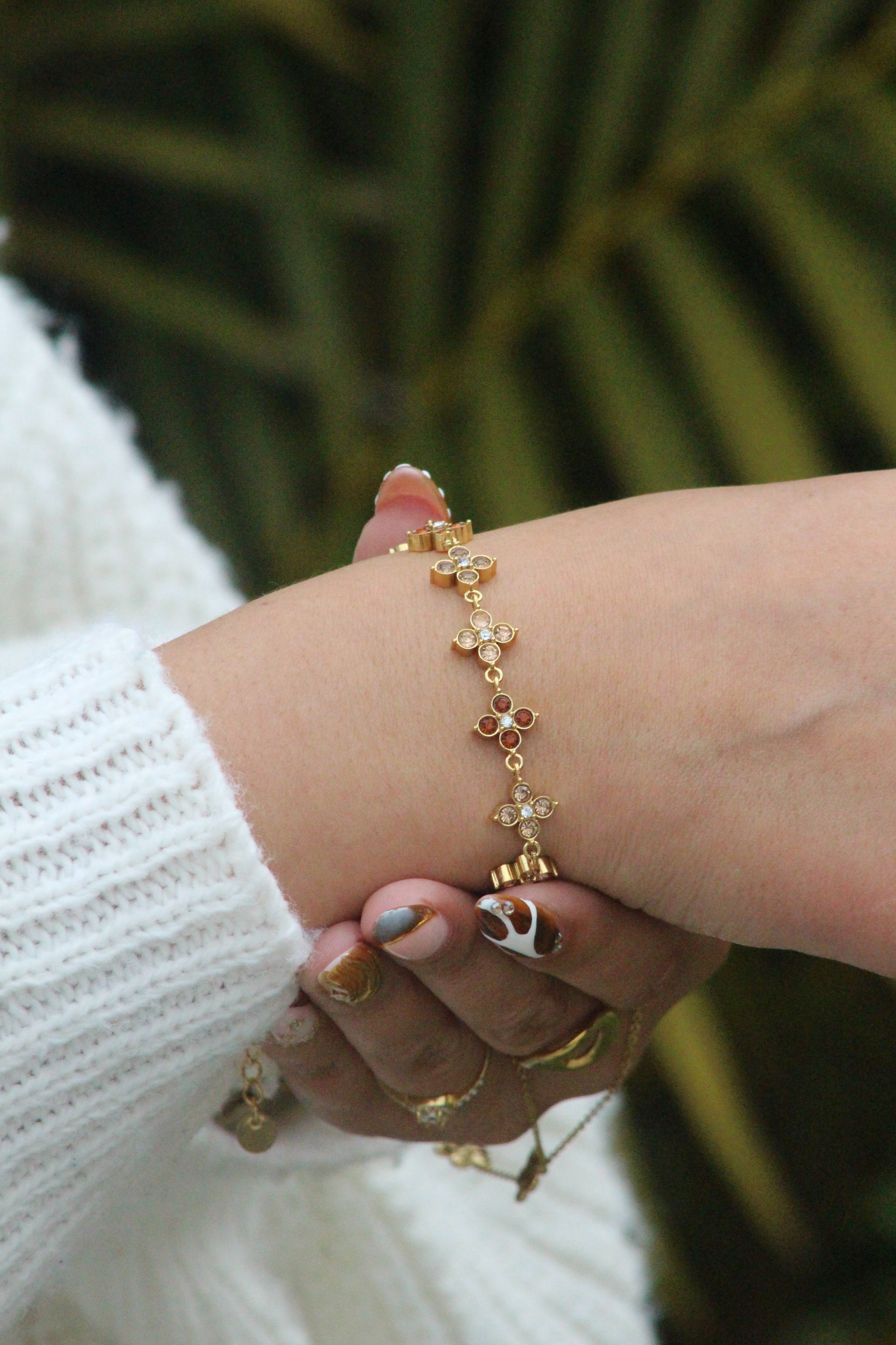 Bracelet fleur élégant