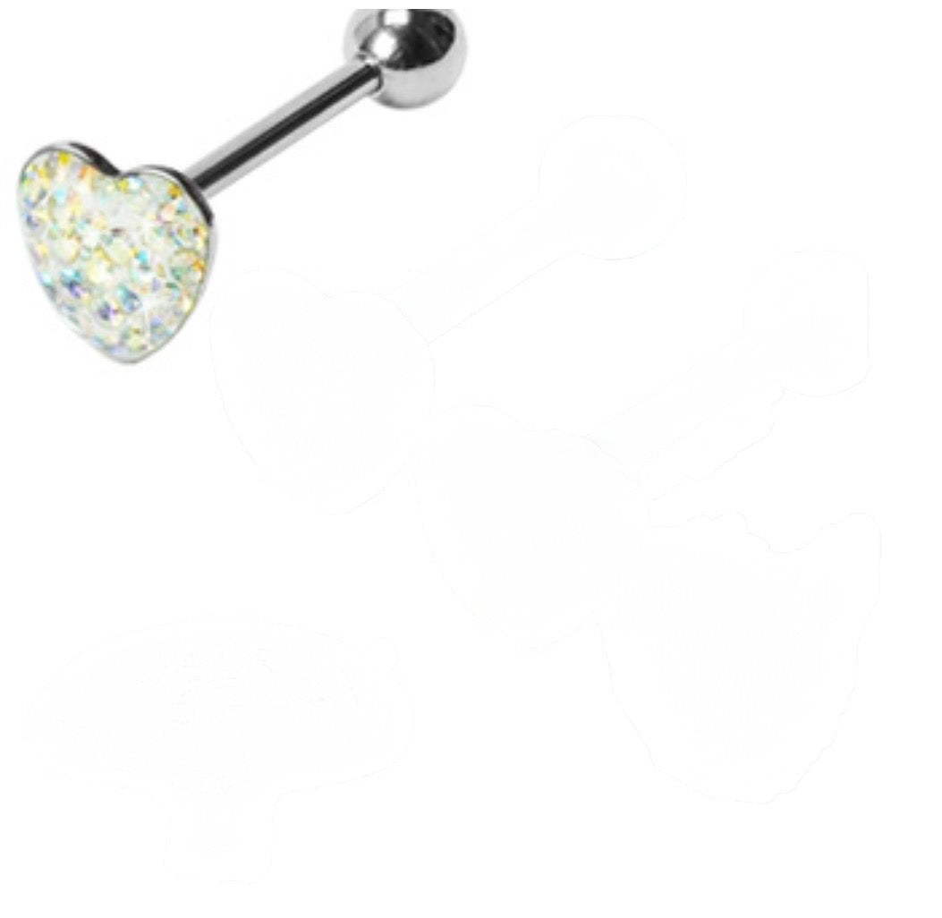 Piercing langue cœur