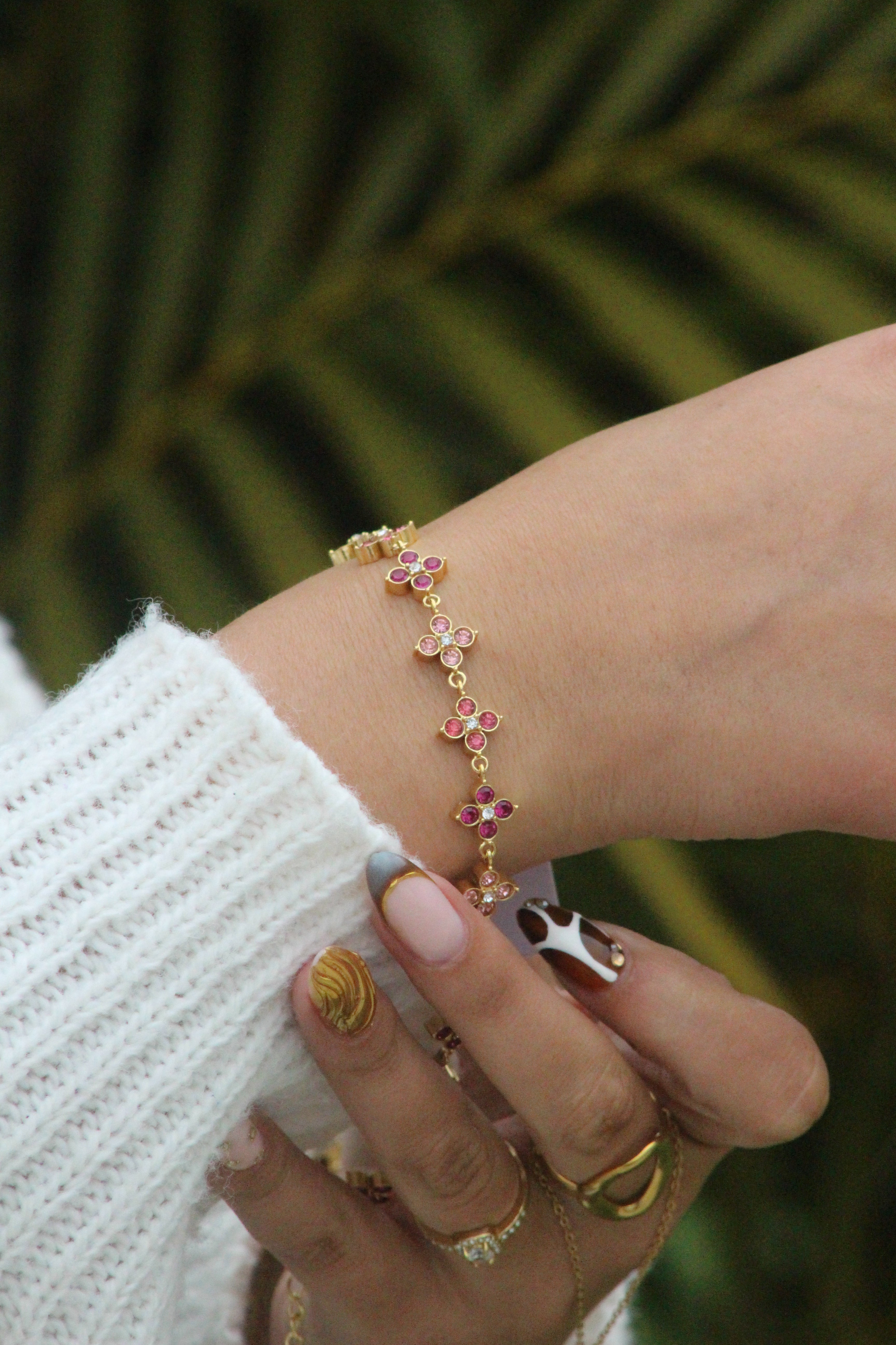 Bracelet fleur élégant