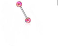 Piercing langue rose