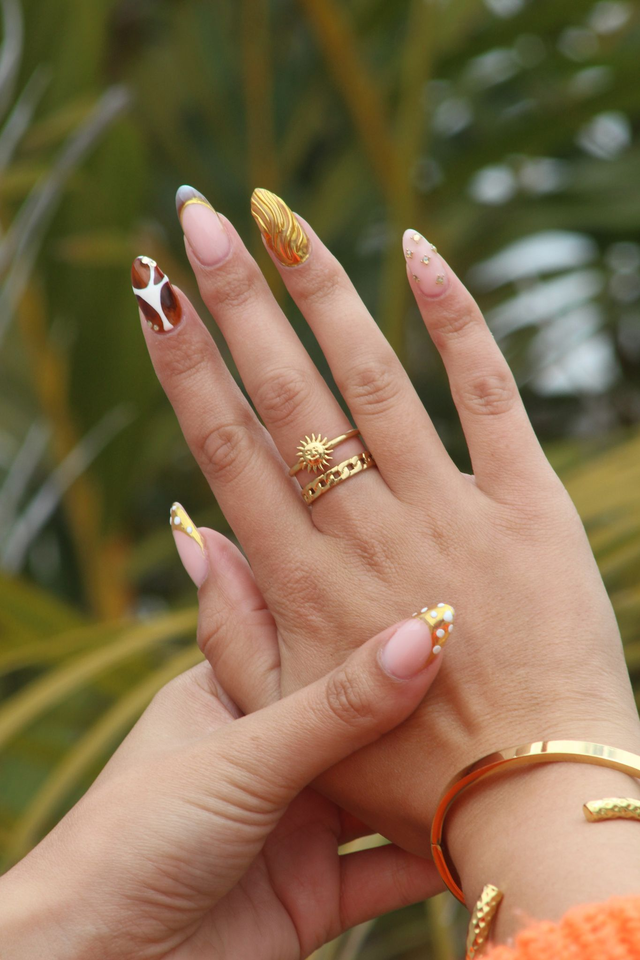 Bague chaîne et Soleil