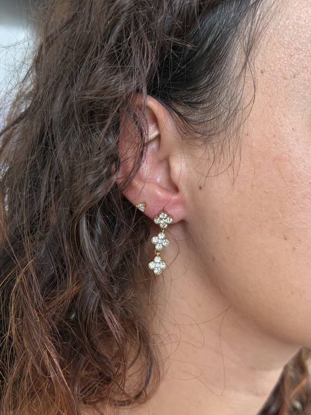Boucles d’oreilles trèfle élégant