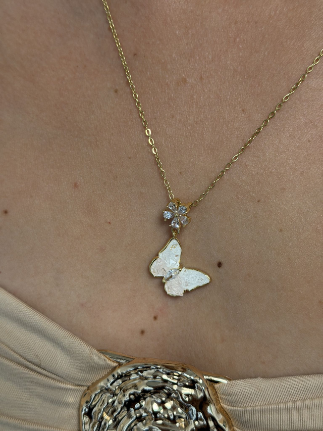 Collier Papillon nacré
