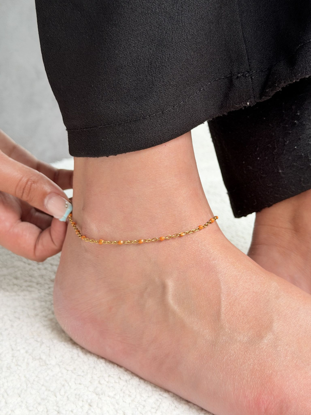Chaîne de cheville - perles