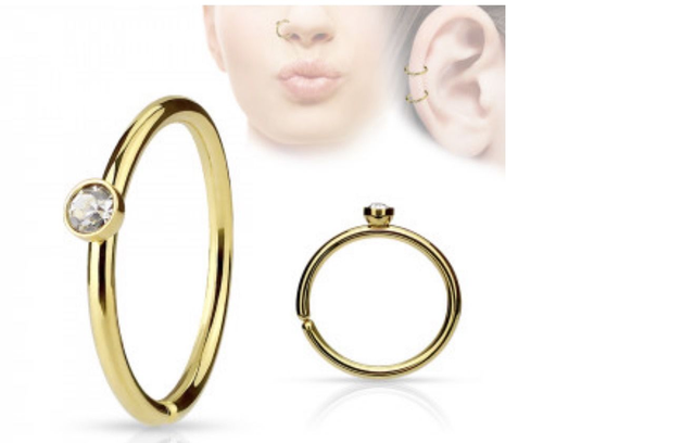 Piercing Anneaux avec strass