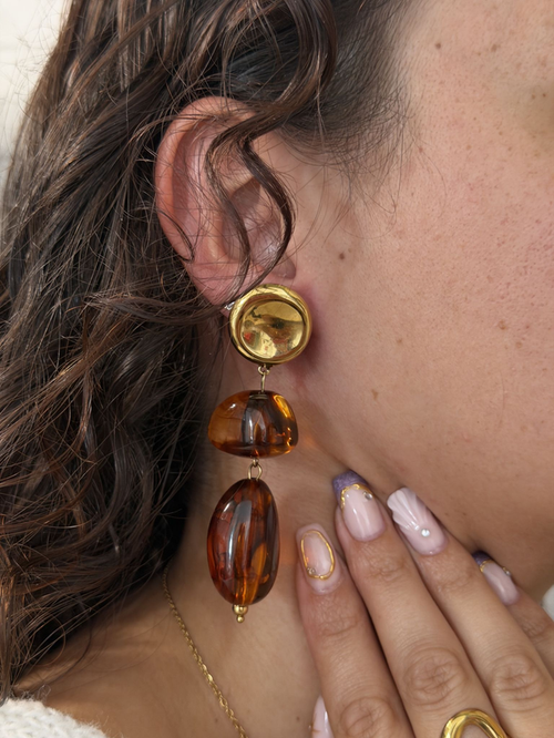 Boucles d’oreilles Ambre