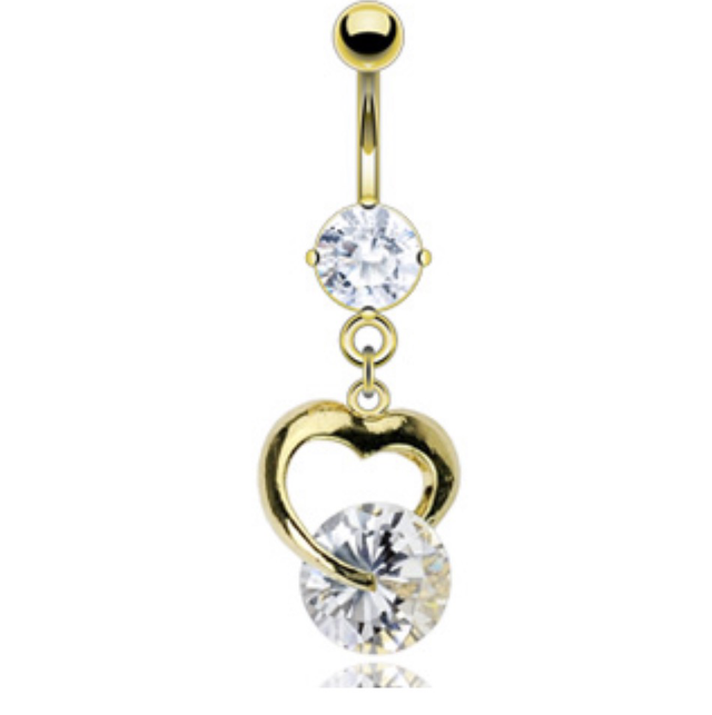 Piercing nombril cœur