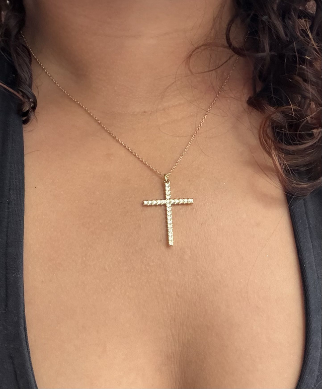 Collier croix fin