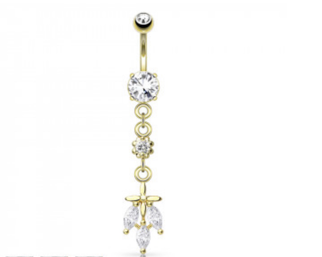 Piercing nombril fleur