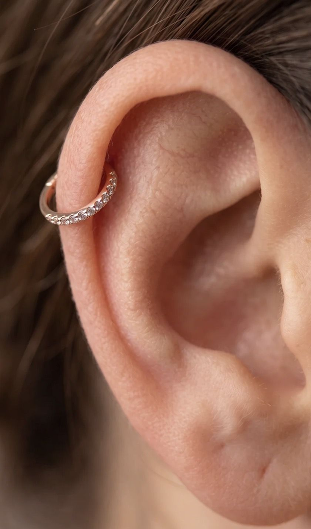 Piercing Hélix anneaux strass